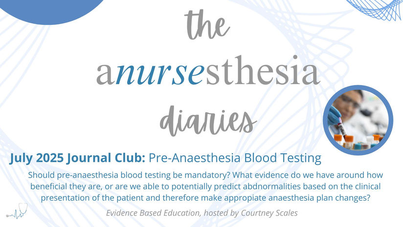 Pre-Anaesthetic Blood Testing
